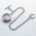 316l Edelstahl Silber Schmuck Kette mit magnetischen Ebene schwimmenden Charme locket